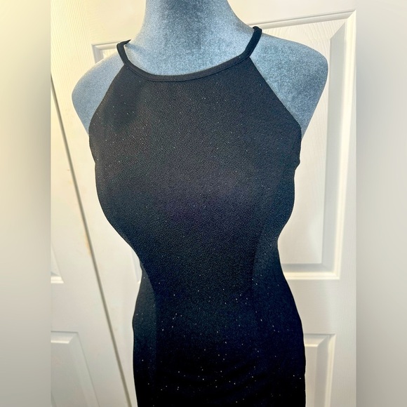 NWT Retro‎ Y2K Black Lace Back Mini Dress Size Medium - Picture 2 of 9